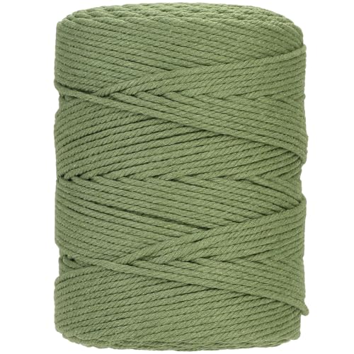 Macrame Cord 4mm x 328yards Natural Macrame Cotton Rope Colored Macrame Rope Soft Cotton Cord Macrame Supplies Craft Rope Macrame Yarn for Plant Hanger Wall Hanger Dreamcatcher