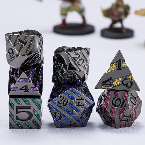 Inlay Metal Dice Set 7pcs
