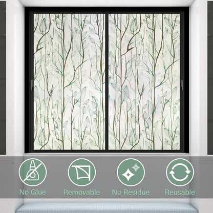 Frosted Glass Window Film Heat Control UV Blocking