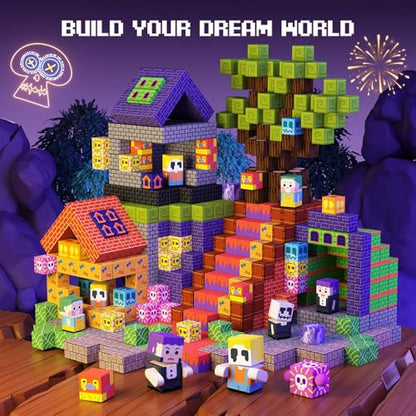 100PCS Magnetic Blocks 100PCS Building Toys for Kids 3+ (100 Count)