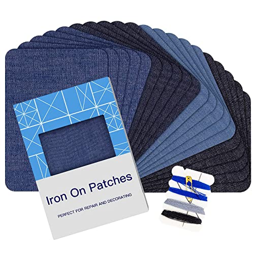 20 Pack Iron on Patches for Clothes（3" by 4 (20 Count)