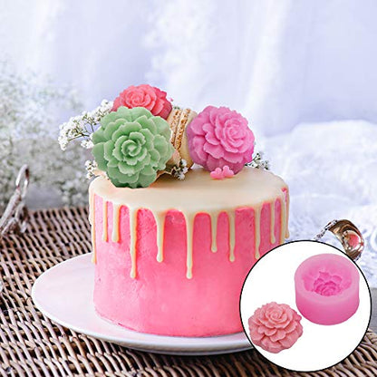 3D Carnation Candle Mold Flower Silicone Mold for Soap
