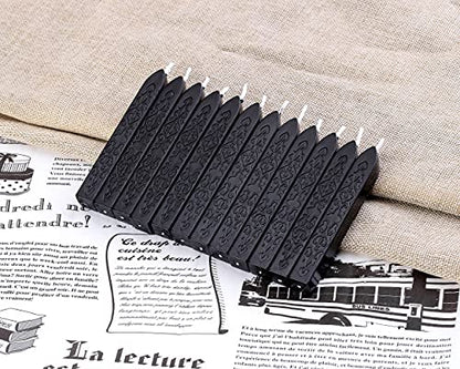 12Pcs Sealing Wax Sticks with Wicks for Wax Seal Stamp (12 Count)