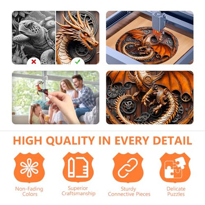 Wooden Puzzles for Adults (550 Count)