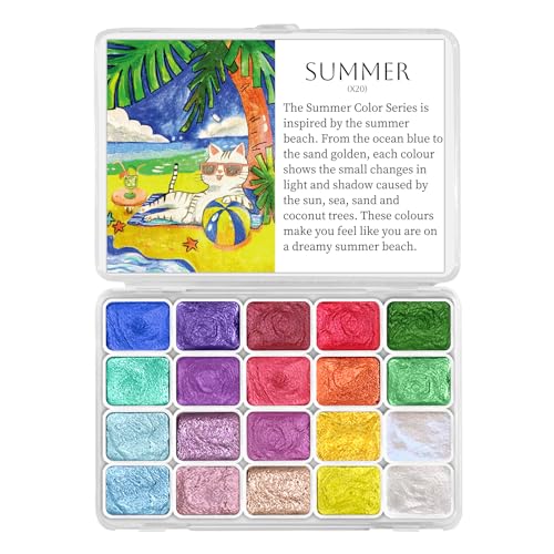Mini Glitter Watercolor Paint Set (20 Count)