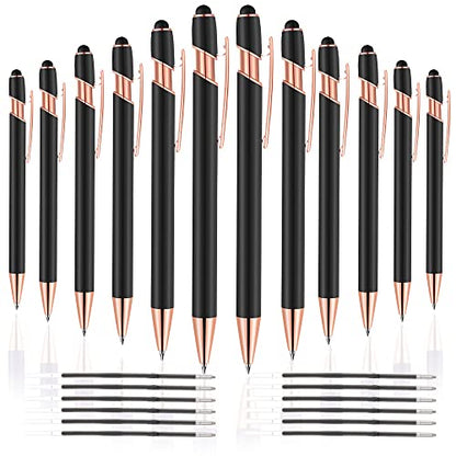 12 PCS 2 in 1 Stylus Ballpoint Pen with Stylus Tip (12 Count)