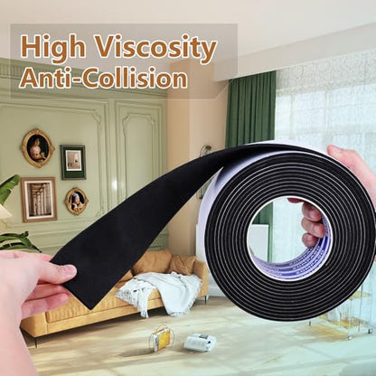 Single Sided Foam Weather Stripping Tape Black