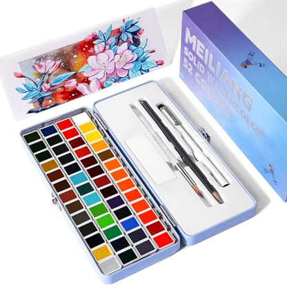 MeiLiang 52 Colors Watercolor Paint Set