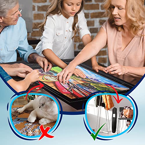 Black 2000 Pieces Jigsaw Puzzle Mat Roll Up