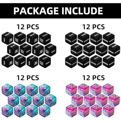48 PCS MTG Counter Token Dice Abilities Keyword Counters Bulk Creature Stats Buff Magic The Gathering Tokens Dice Set with Bag TCG Card Games Accessories (48 Count)