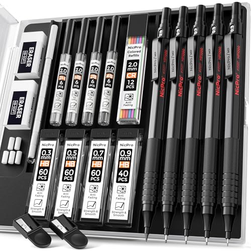 Black Art 5PCS Mechanical Pencil Set (5 Count)