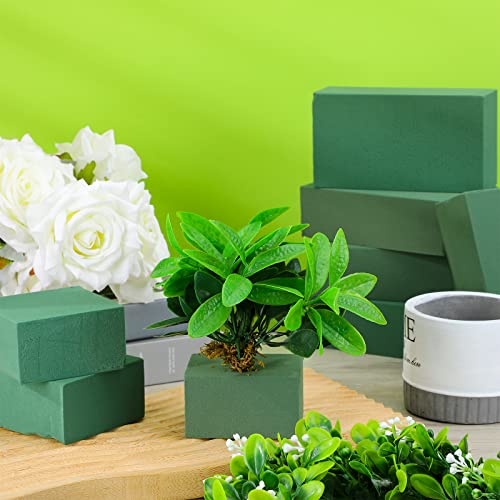 30 Pcs Floral Flower Foam Blocks Green Wet & Dry Plant Foam Brick for Fresh & Artificial Flower Arrangement Florist Supplies for DIY Arts Crafts Weddings Decorations