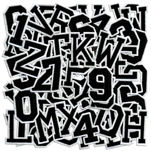 Letter and Number Iron On Patches (72 Count)