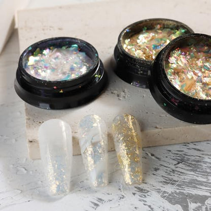 Holographic Mermaid Nail Art Glitter Iridescent Flakes (2.5 Ounce)