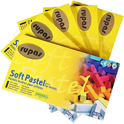 Rupas Soft Dry Pastel 48 Color Set Square Chalk