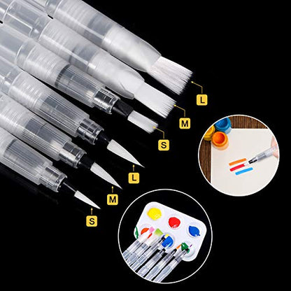 18 Piece Water Color Brush Pen Set for Watercolor Paint Markers (18 Count)