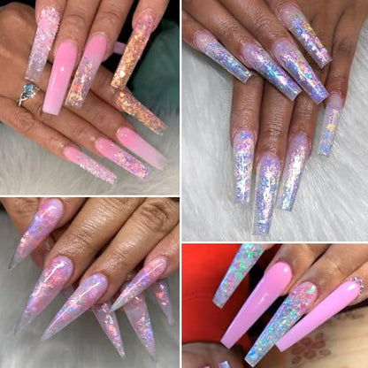Holographic Iridescent Nail Art Glitter Flakes