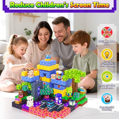 150PCS 0.8" Magnetic Building Blocks Creative Fun for Boys Girls Ages 3+ (150 Count)