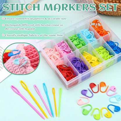 200Pcs Stitch Markers for Crocheting Crochet Stitch Markers Knitting