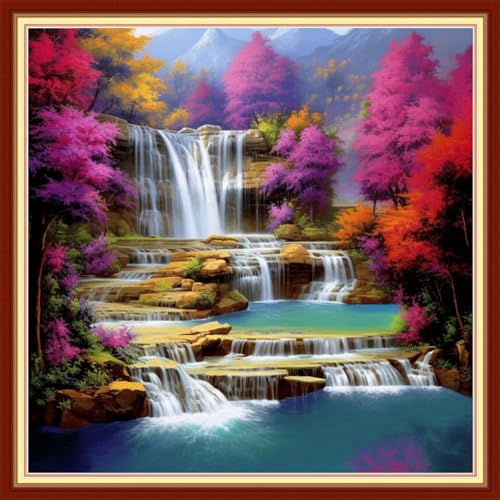 Stamped Cross Stitch Kits Full Range of Embroidery Needlework Starter Kits for Beginners Adults 11CT Embroidery Patterns Art Crafts DIY Needlepoint Kits