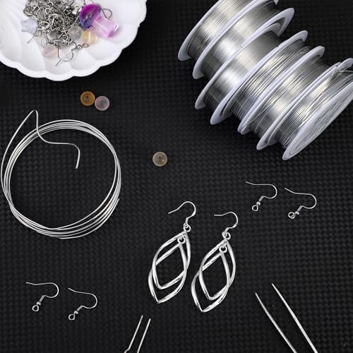 15 Pcs 5 Size Copper Wire 18 20 22 26 32 Gauge Tarnish Resistant Jewelry Wire for Jewelry Making 121 Yard Metal Beading Crafting (444.44 Foot)