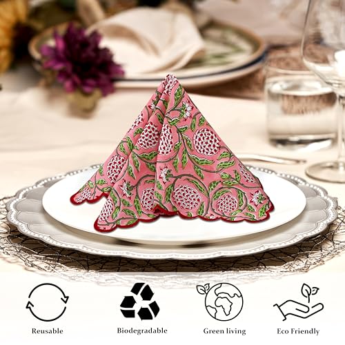 Hand Block Print Cloth Napkins (4 Count)