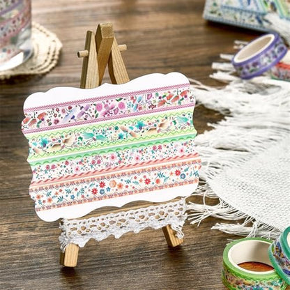 Washi Tape 10 Rolls Embroidery Patterns Decorative Paper Sticker (10 Count)