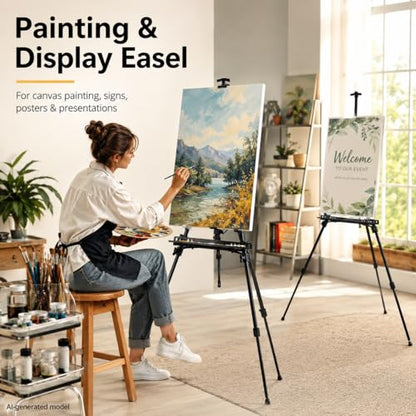 21 61 Inch Adjustable Art Easel Stand for Painting with Tray