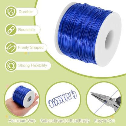 18 Gauge Anodized Aluminum Craft Wire Bendable Bonsai Training Wire 492 Feet 1mm for Sculpting Crafts Wreath Floral Beading Jewelry Making