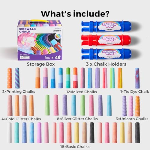 51 PCS Sidewalk Chalk for Kids (51 Count)