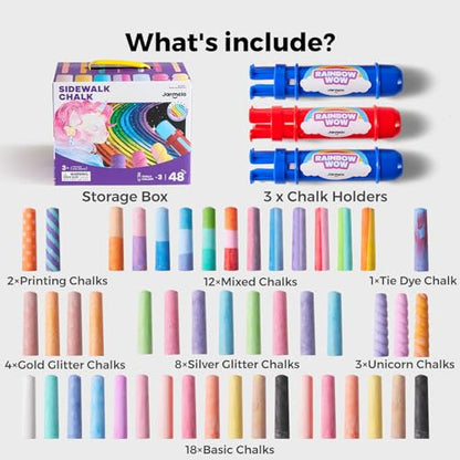 51 PCS Sidewalk Chalk for Kids (51 Count)