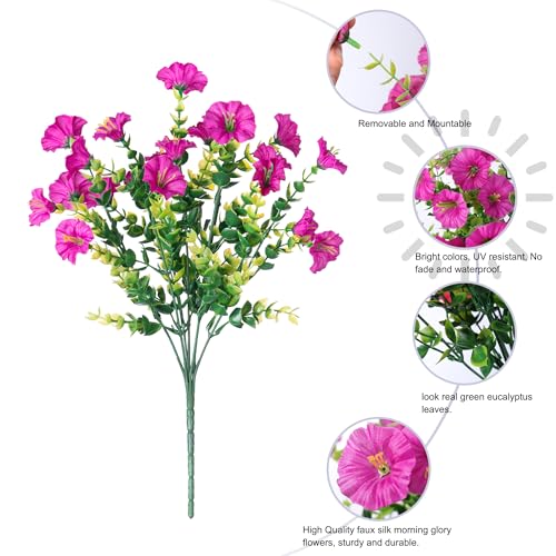 Artificial Flowers Fake Plants for Outdoors Decoration (12 Count)