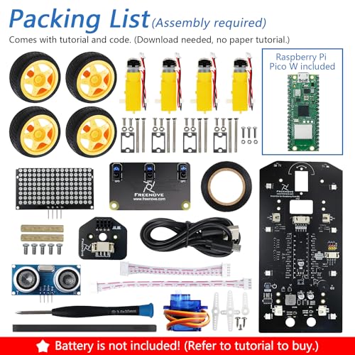 4WD Car Kit for Raspberry Pi Pico W