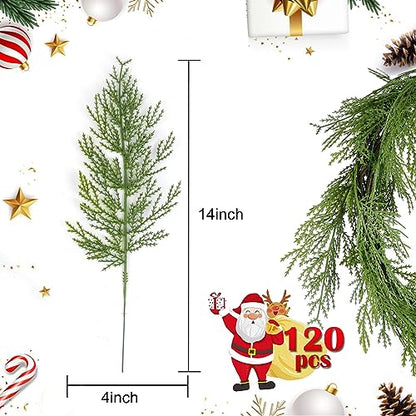 120 Pcs Artificial Faux Greenery Sprigs and Twigs (120 Count)