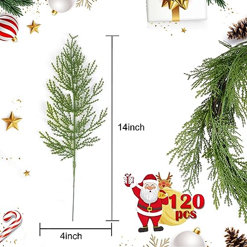 120 Pcs Artificial Faux Greenery Sprigs and Twigs (120 Count)
