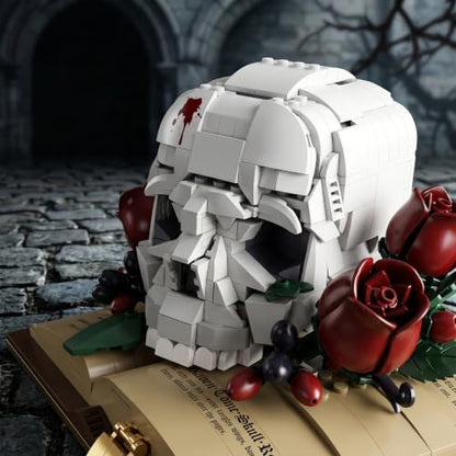 Skull Roses Flower & Raven Building Set