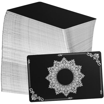 200 Pack Engraving Aluminum Plates for CNC Engraver Laser Crafting Multipurpose Metal Metal Business Cards Sheets Engraving DIY Gift Cards 86 x 54 x 0.21 mm