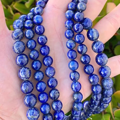 90pcs Adabele Natural Blue Lapis Lazuli Gemstone Not Dyed 8mm Round Beads (94 Count)