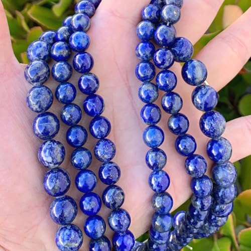 45pcs Adabele Natural Blue Lapis Lazuli Gemstone Not Dyed 8mm Round Beads (47 Count)