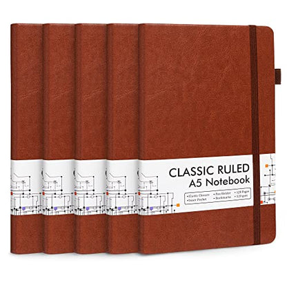 5 Pack Journal Notebook Bulk for School (5 Count)