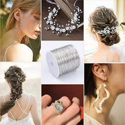 328FT 28 Gauge Craft Wire Jewelry Wire Copper Metal Wire for Jewelry Making