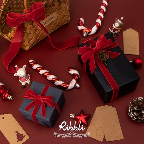 Polyester Red Velvet Ribbon (30 Foot)