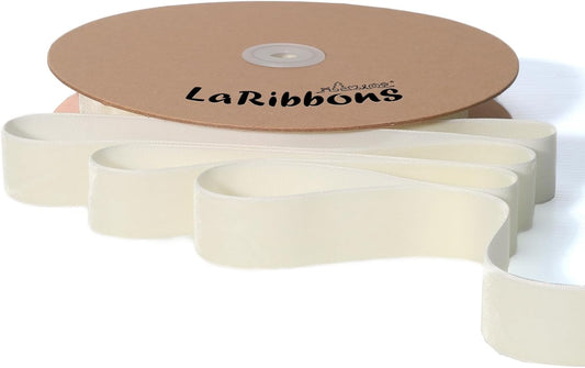 LaRibbons Thin Velvet Ribbon 1 Inch x 25 Yards, Cream Ivory Velvet Ribbon for Christmas Tree, Gift Wrapping, Wreath Bow, Outdoor Decoration - Crafty Corner