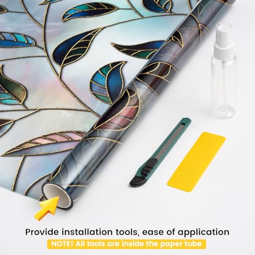 Static Cling Decorative Window Film Privacy Film 17.7'' x 118.1''