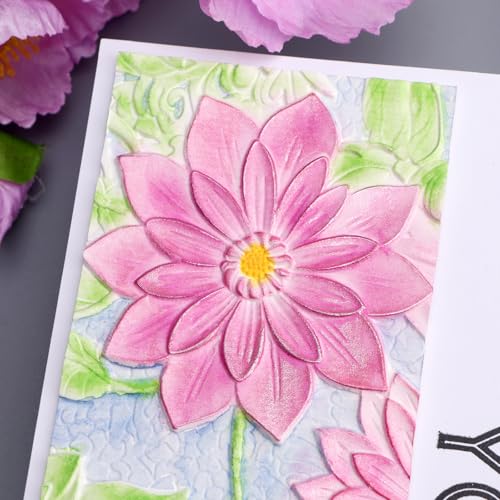 3D Embossing Folders Lotus for DIY Scrapbooking Photo Album Card Paper Craft Decoration for Card Making