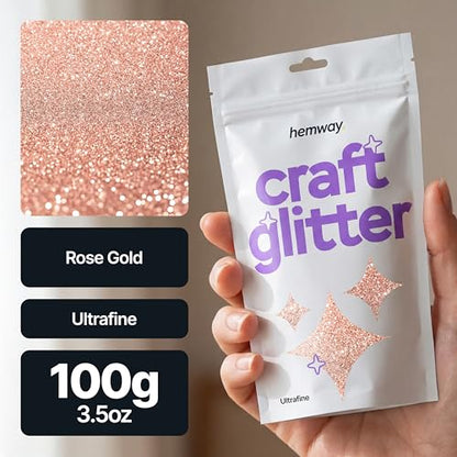 Craft Glitter Rose Gold 100g Ultrafine Glitter (3.5 Ounce)