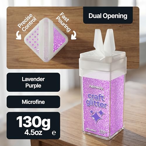 Craft Glitter Shaker Lavender Purple 130g Microfine (4.6 Ounce)