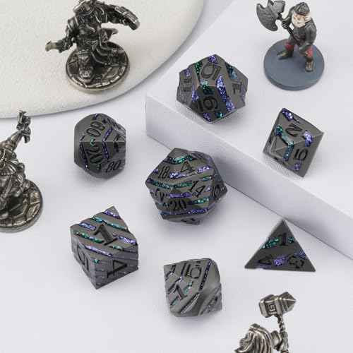 Inlay Metal Dice Set 7pcs