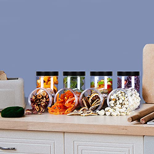 13oz Clear Plastic Storage Jars Containers (8 Count)