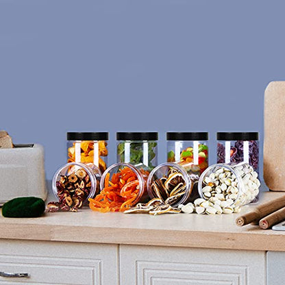 13oz Clear Plastic Storage Jars Containers (8 Count)